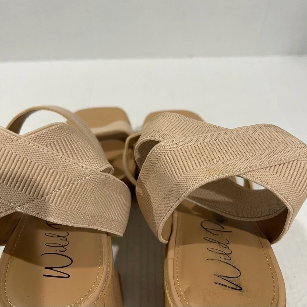 Women’s Wild Pair Scarlitt Tan Faux Leather Ankle Strap Pumps Size 11 US! - Picture 7 of 8